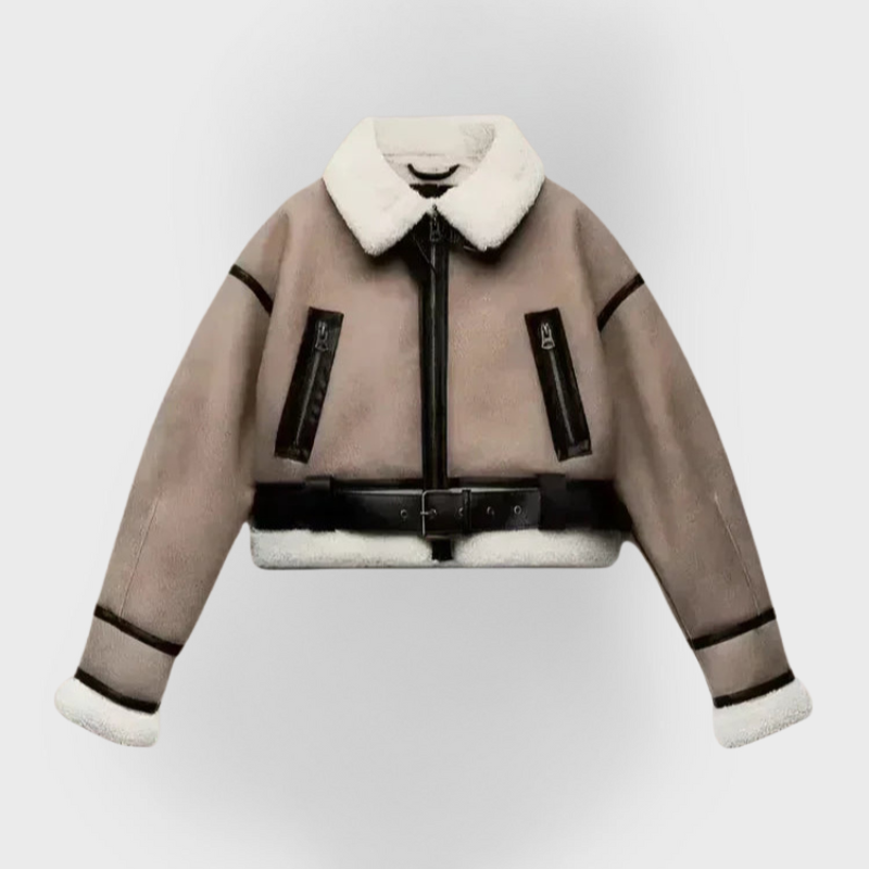 Aeris | Versatile Khaki Leather Jacket