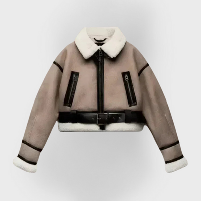 Aeris | Versatile Khaki Leather Jacket