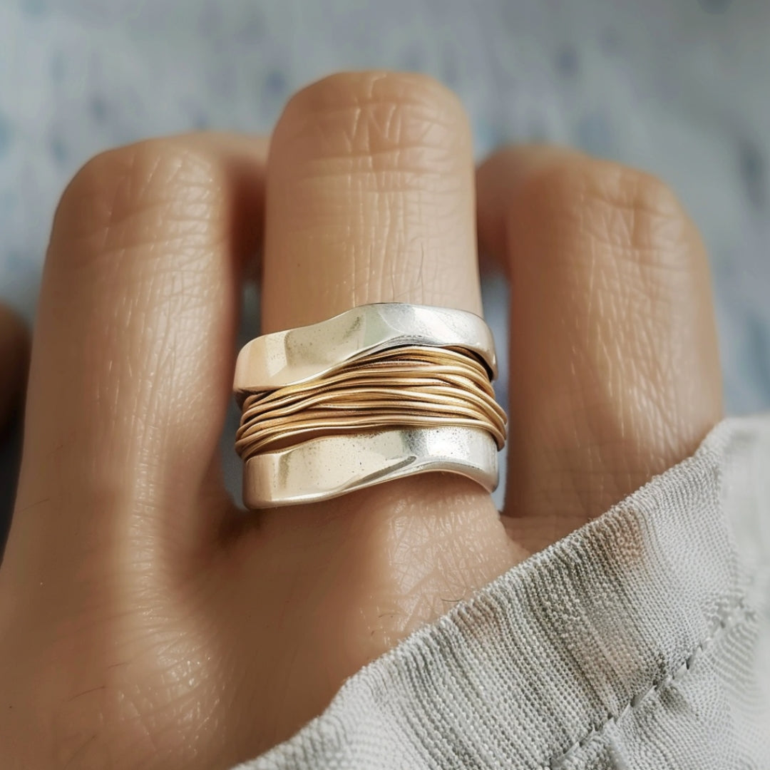 Silver-Gold Wire Ring