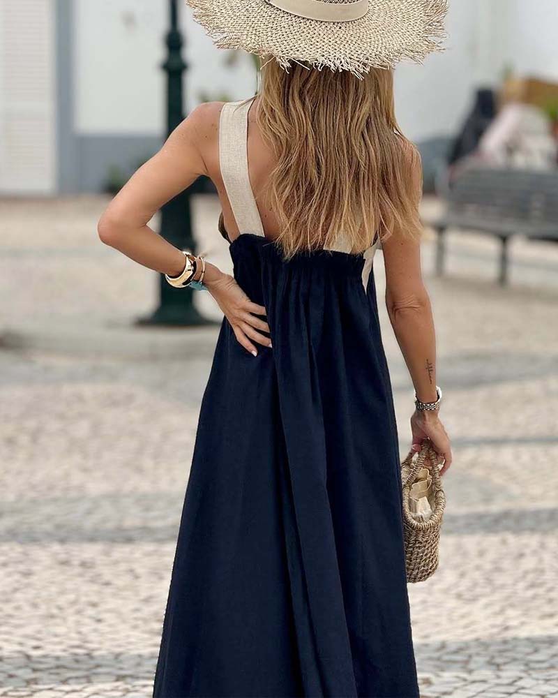 Sienna | Backless Cross-Neck Elegant Dress