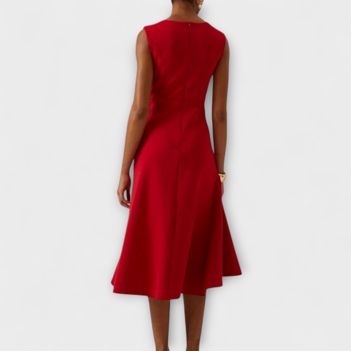 Juliette | Draped Asymmetric Midi Dress