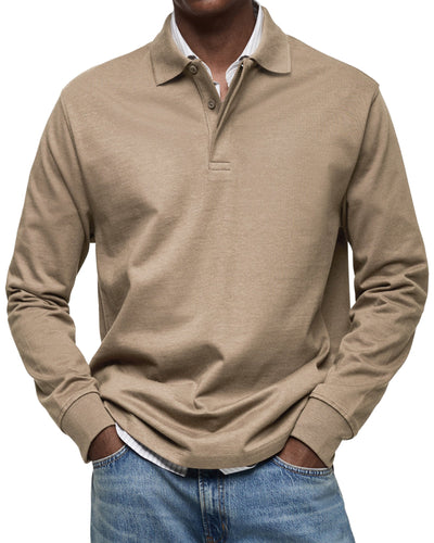 Sebastian | Long-Sleeve Luxury Polo
