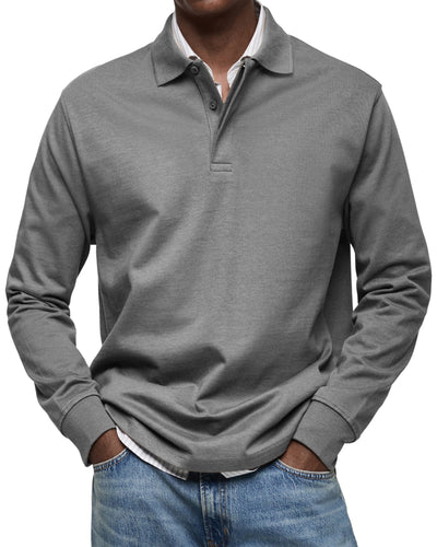 Sebastian | Long-Sleeve Luxury Polo