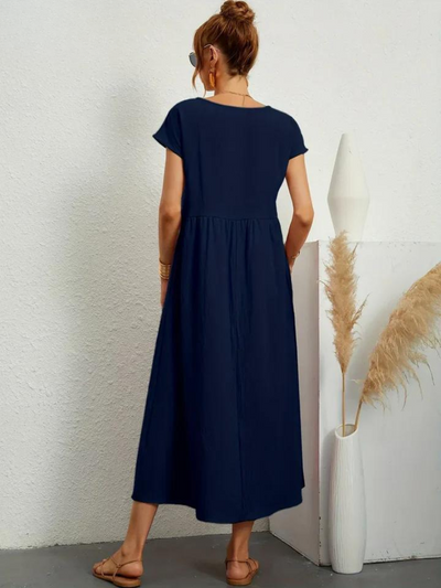Ruby | Essential Elegant Cotton and Linen Dress