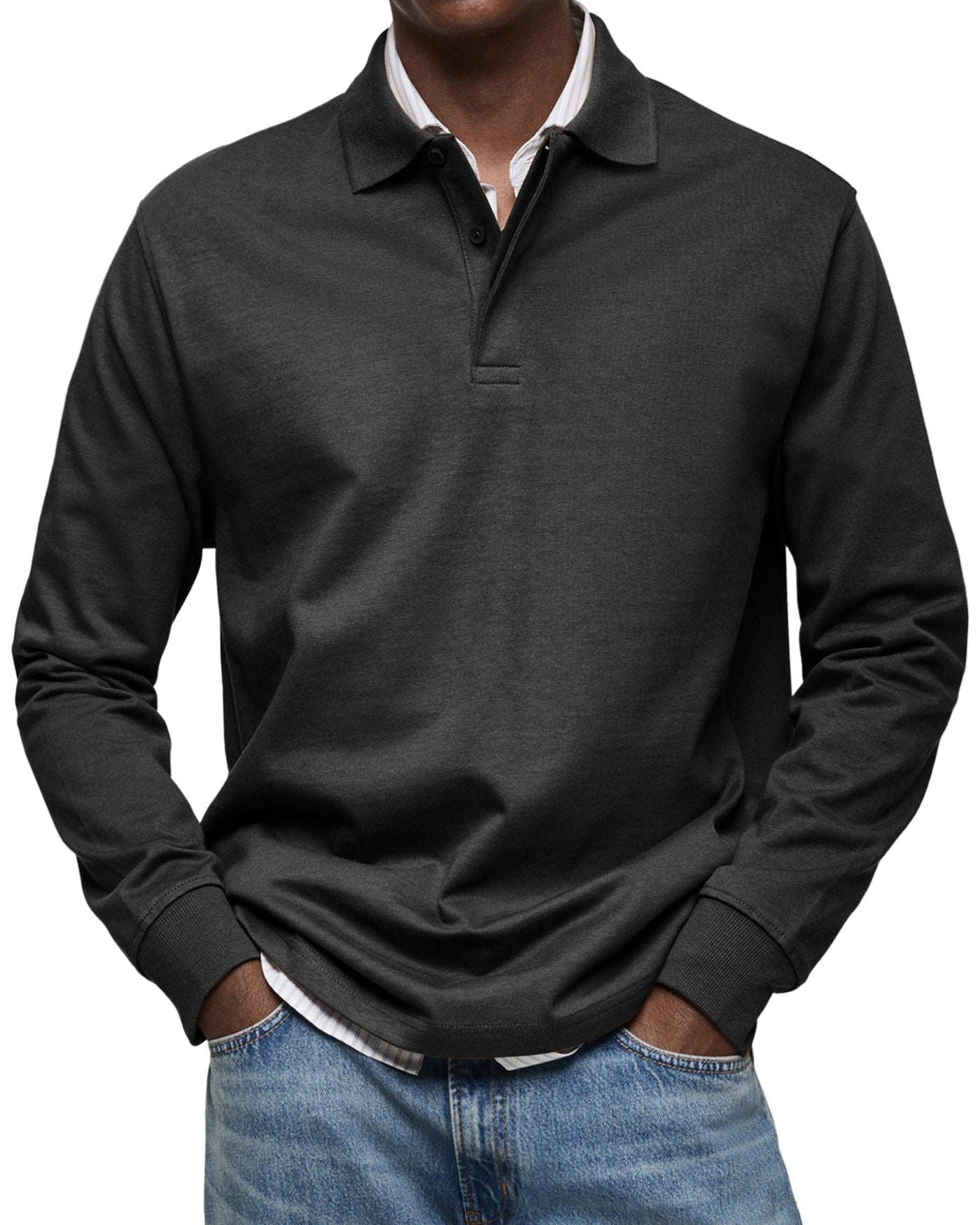 Sebastian | Long-Sleeve Luxury Polo