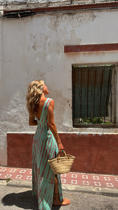 Elara | Cut-Out Tie-Dye Maxi Dress