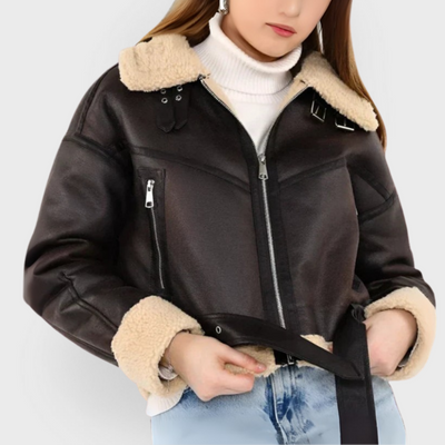 Mara | Shearling-Lined Leather Jacket