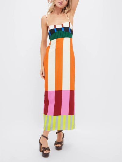 Paloma | Striped Empire-Waist Maxi Dress