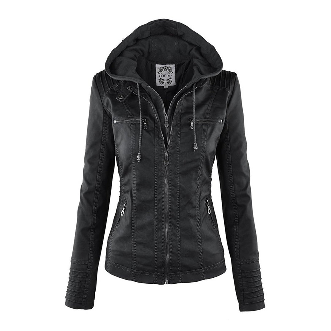 Aven | Modern Hooded Leather Jacket