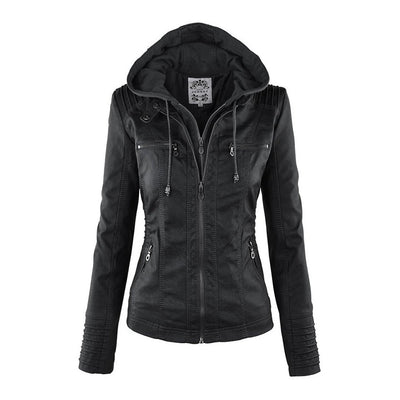 Aven | Modern Hooded Leather Jacket
