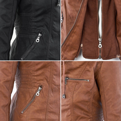 Aven | Modern Hooded Leather Jacket