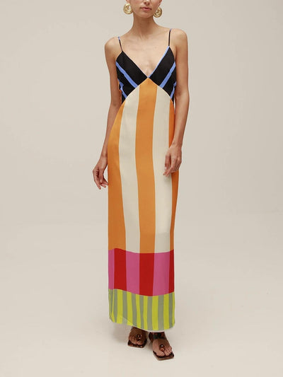 Paloma | Striped Empire-Waist Maxi Dress