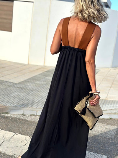 Sienna | Backless Cross-Neck Elegant Dress