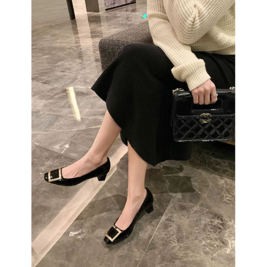 Renata | Elegant Square Buckle Heels