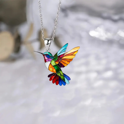 Hummingbird | Elegant Colorful Necklace