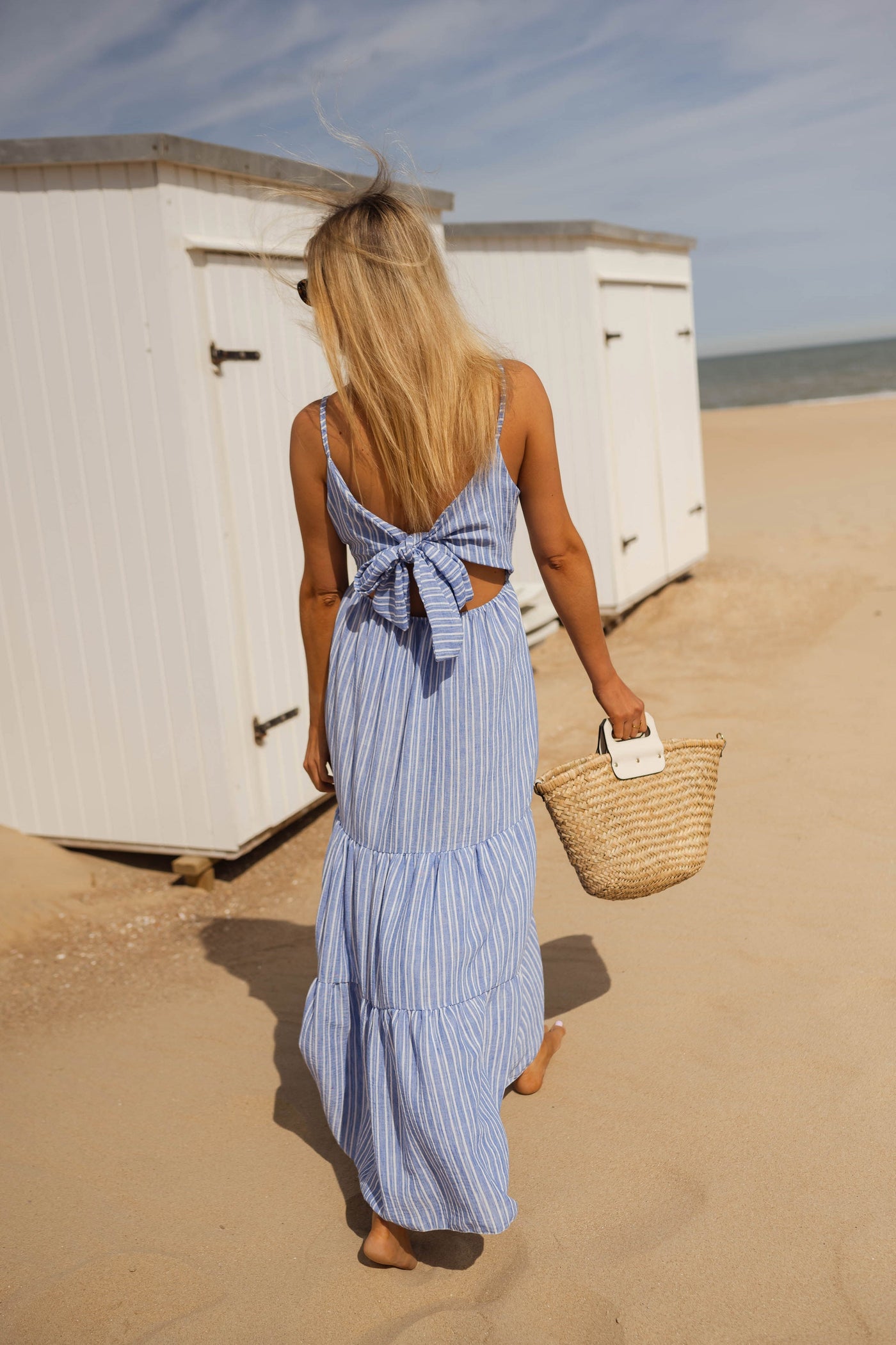 Jana | Striped Backless Summer Dress