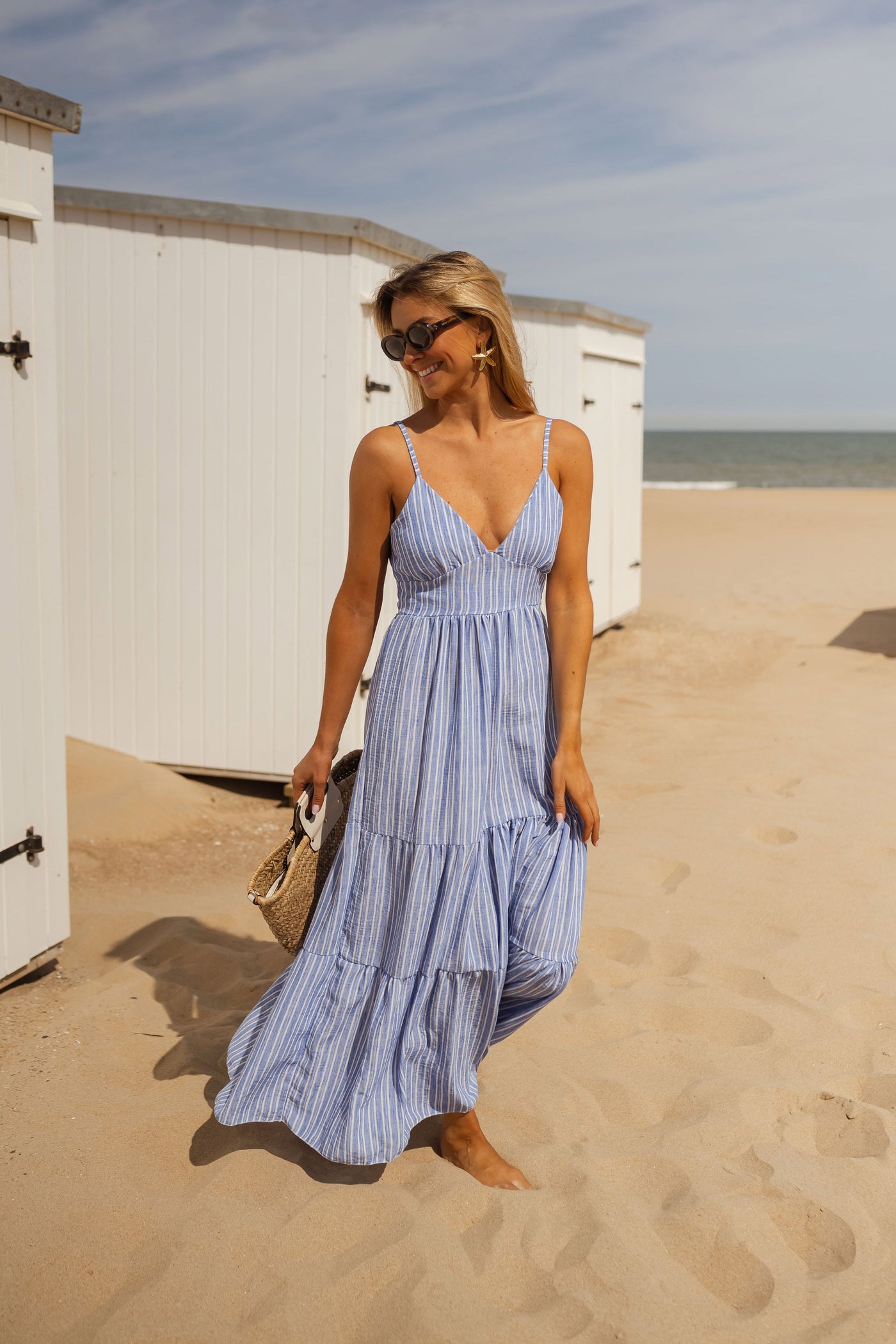Jana | Striped Backless Summer Dress