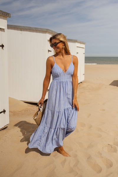 Jana | Striped Backless Summer Dress