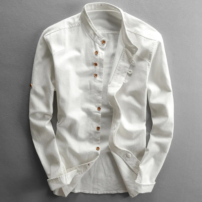 Renzo | Japanese-Inspired Cotton-Linen Shirt