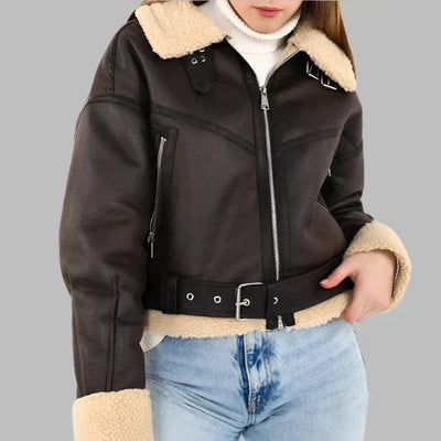 Mara | Shearling-Lined Leather Jacket