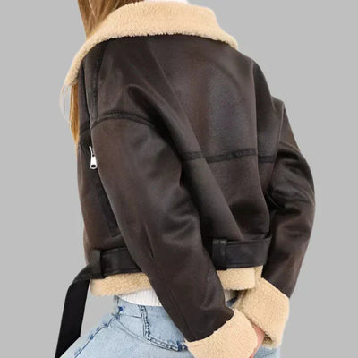 Mara | Shearling-Lined Leather Jacket