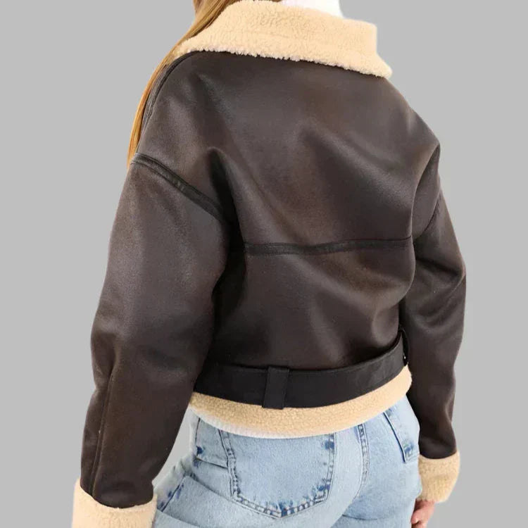 Mara | Shearling-Lined Leather Jacket