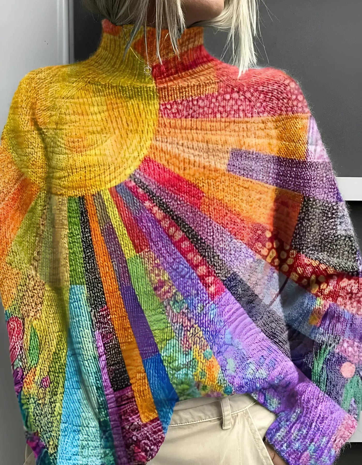 Ada | Colorful Turtleneck Sweater