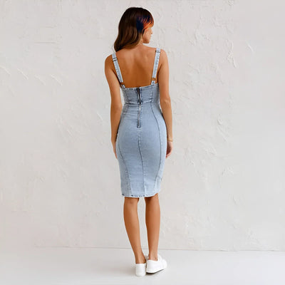 Arianna | Soft-Washed Denim Dress