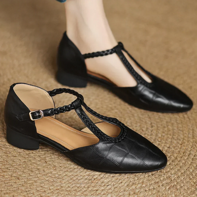 Rosalie | Elegant Braided Mary Jane Shoes