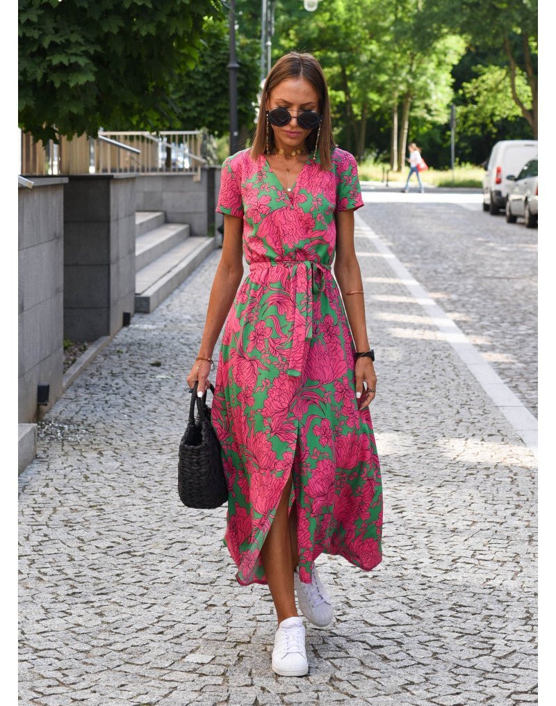 Fleurine | Elegant Floral Midi Dress