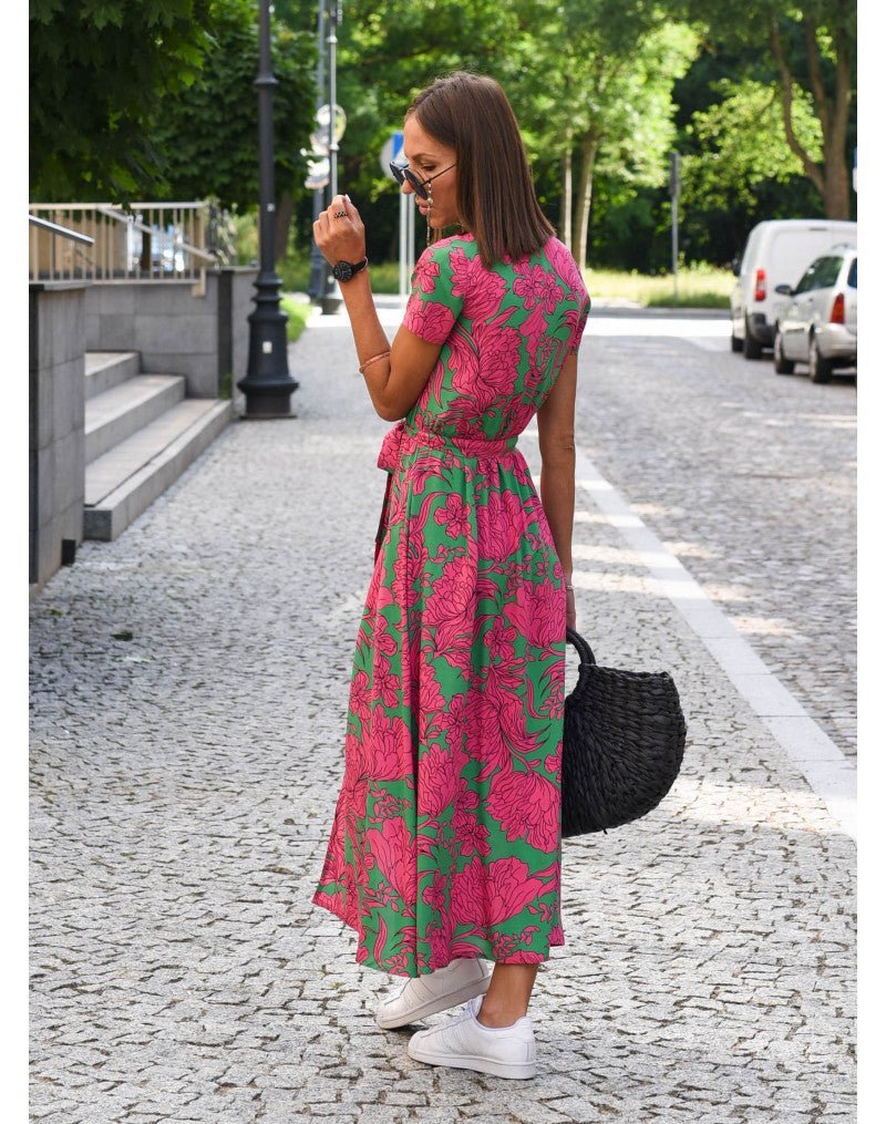 Fleurine | Elegant Floral Midi Dress