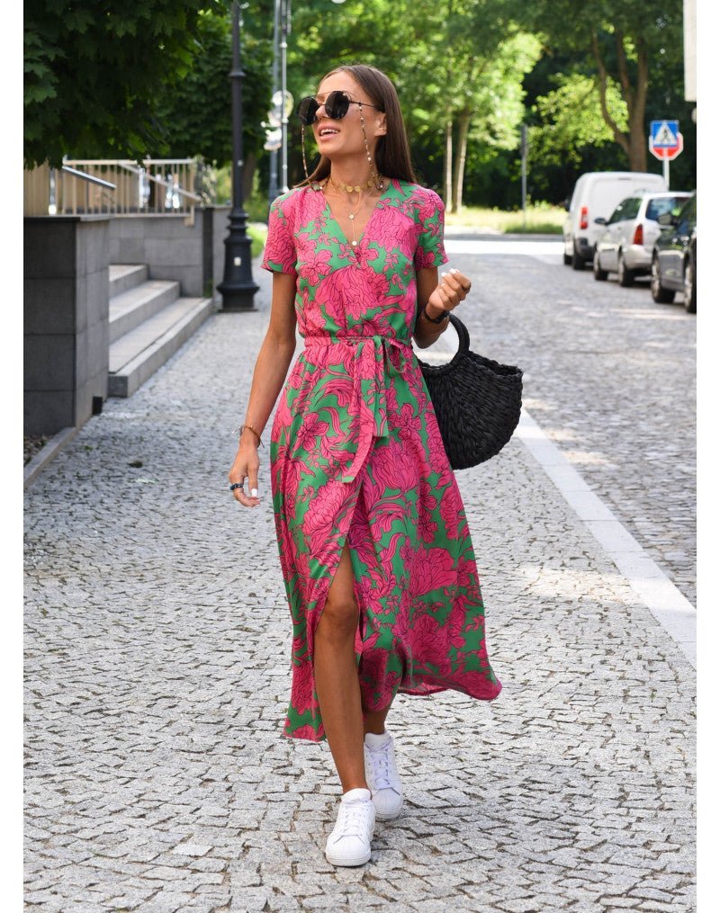 Fleurine | Elegant Floral Midi Dress