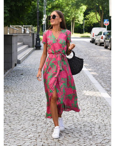 Fleurine | Elegant Floral Midi Dress