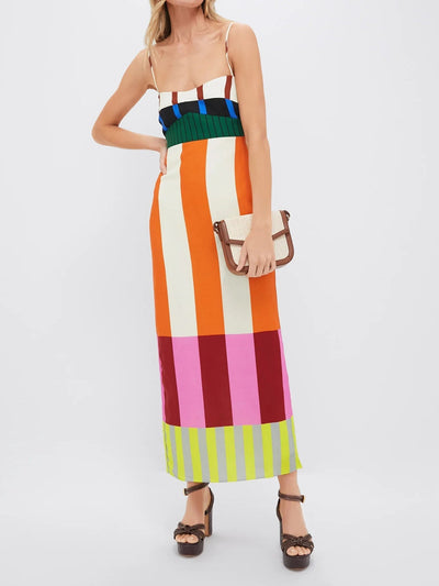 Paloma | Striped Empire-Waist Maxi Dress